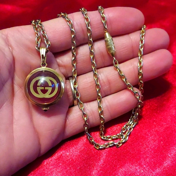 HTF Gucci sphere watch, boule necklace exquisite, vintage early 80's, EWC! - Picture 3 of 12